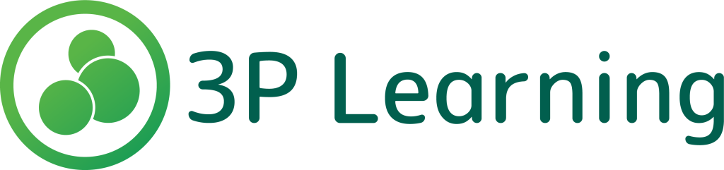 The 3P Learning logo features three interconnected green circles on the left, with "3P Learning" written in green text to their right.